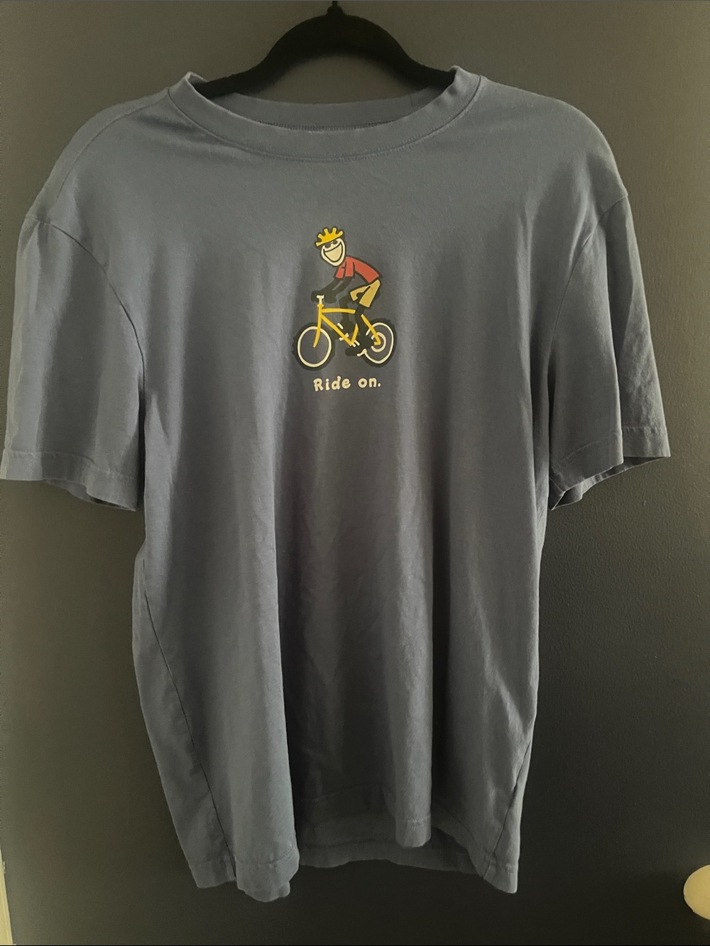 Life Is Good Navy Blue 'Ride On' Bike Graphic Tee